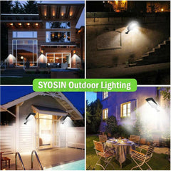 Lampa Solara De Exterior LED Practicpentrucasa, 36 cm x 11.5 cm, 3072 Lumeni 128 COB LED 25.6 W - echivalent 205 W bec incadescent, IP65, Senzor de Miscare, Senzor de Lumina, 4 Grile, Alb Rece
