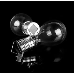 Lampa Solara LED Decorativa sub forma de Bulb, pentru exterior, suspendata, IP65, Ultron Transparent, lumina rece, Practicpentrucasa