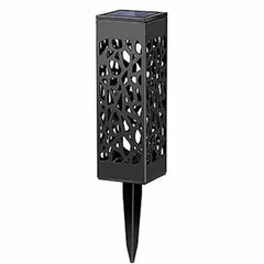 Lampa solara LED Practicpentrucasa, tip felinar, pentru gradina, inaltime 28.5 cm, putere 0.2W, 1.2V, 600mAh, alb cald