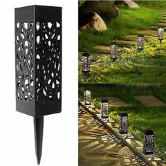 Lampa solara LED Practicpentrucasa, tip felinar, pentru gradina, inaltime 28.5 cm, putere 0.2W, 1.2V, 600mAh, alb rece