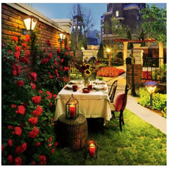 Lampa Solara LED, Practicpentrucasa, Tip Felinar, pentru Perete/Sol, 10.8 x 12.3 x 46 cm, 3 Moduri, Lumina Calda, din ABS si PP, Negru