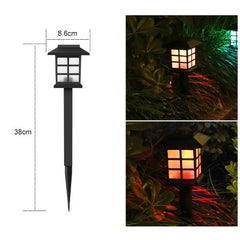 Lampa solara Led pentru gradina, Tip felinar, Practicpentrucasa, Rosu
