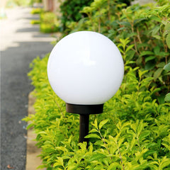 Set 2 Lampi Solare LED, Sferice, Tip Glob Practicpentrucasa, Diametru 10 cm, Alb rece