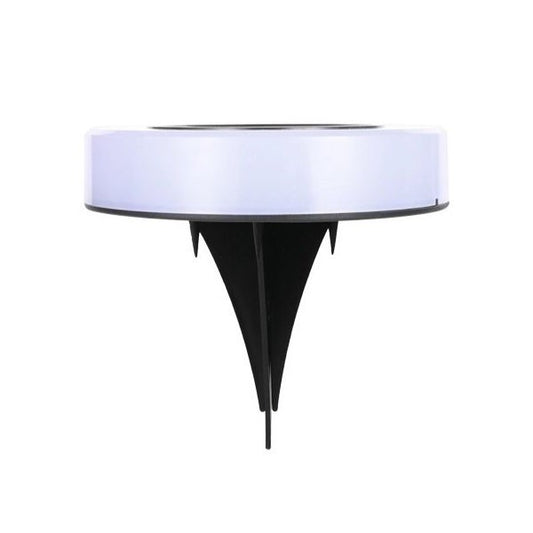 Lampa solara LED, sub forma de cerc, pentru gazon sau gradina, Rezistenta la apa, Practicpentrucasa, Alb rece
