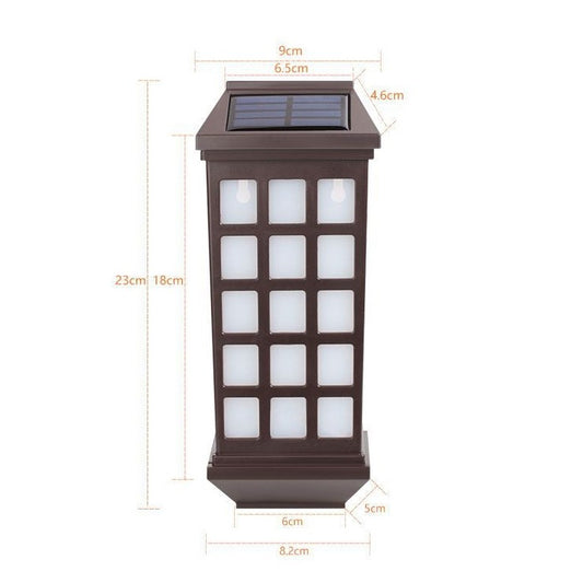 Lampa solara LED tip Felinar pentru perete Practicpentrucasa, 23 x 9 cm, 1.2V, ABS, 600mAh, rezistent la apa, alb rece
