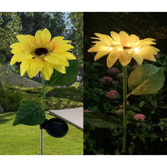 Lampa solara LED tip Floarea Soarelui, inaltime 70 cm, Pentru gradina, Practicpentrucasa