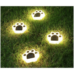 Lampa solara LED, Tip laba de urs, pentru gazon sau gradina, Rezistenta la apa, Practicpentrucasa, Alb cald