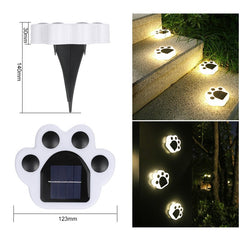 Lampa solara LED, Tip laba de urs, pentru gazon sau gradina, Rezistenta la apa, Practicpentrucasa, Alb cald