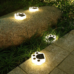 Lampa solara LED, Tip laba de urs, pentru gazon sau gradina, Rezistenta la apa, Practicpentrucasa, Alb cald