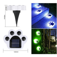 Lampa solara LED, Tip laba de urs, pentru gazon sau gradina, Rezistenta la apa, Practicpentrucasa, Multicolor