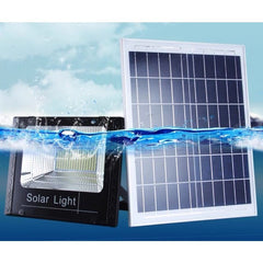 Lampa solara stradala, Practicpentrucasa, 100 LED, 30 W, cu panou solar, brat de montare inclus