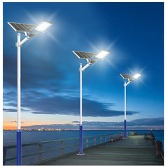 Lampa solara stradala Practicpentrucasa, IP66, senzor de lumina, 120 LED-uri SMD, 1800 lm, panou 20W, putere 100W, autonomie 12-16 ore, telecomanda, montare prin fixare, pentru strada sau gradina, finisaj mat, material ABS,  49 x 21 x 5.5 cm, gri