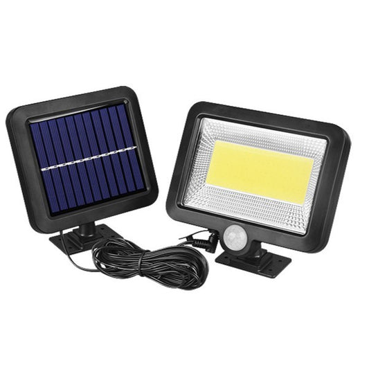 Lumina cu incarcare solara, 100 LED cu 1 grila pe inductie, montaj pe perete, Practicpentrucasa