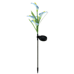 Lumina solara LED tip Crin cu 5 flori, inaltime 75 cm, pentru gradina, Practicpentrucasa