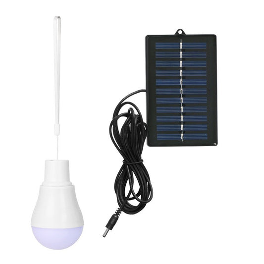 Bec portabil cu panou solar Practicpentrucasa, pentru camping, utilizare exterior/interior, 3.6V, 400 mAh, 6.2 x 10 cm, alb rece