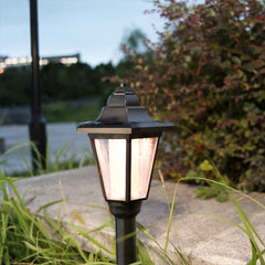 Lampa solara hexagonala de gradina Practicpentrucasa, Alb Cald
