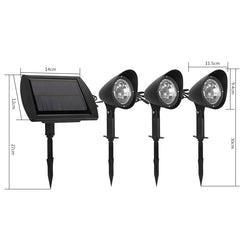 Lampa solara de tip decoratiune pentru gradina, Practicpentrucasa, model 3 felinare, alb rece