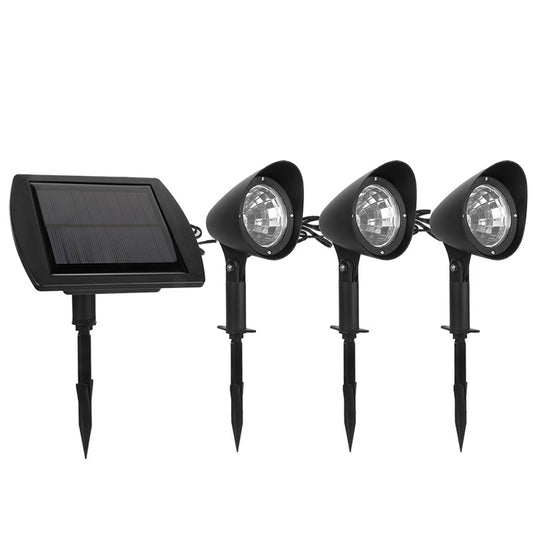 Lampa solara de tip decoratiune pentru gradina, Practicpentrucasa, model 3 felinare, alb rece