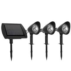 Lampa solara de tip decoratiune pentru gradina, Practicpentrucasa, model 3 felinare, alb rece