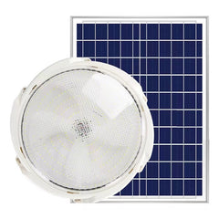 Plafoniera solara Practicpentrucasa, 500 W, diametru 360 MM, cu telecomanda, 6V/15W, Clasa A, 418 LED-uri, Lungime prelungitor 4.6 m, alb rece