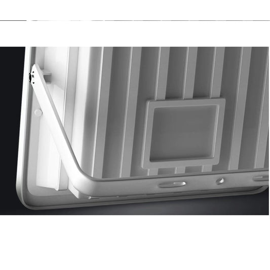 Proiector LED cu Panou Solar Practicpentrucasa, Senzor de lumina, Waterproof, 140 LED-uri incorporate, 65W, 19.5x17 cm, 3000 mAh, IP67, Design Modern, Negru