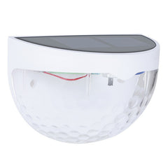 Set 2x Lampa solara de perete 6LED, Practicpentrucasa, carcasa alba, lumina alb cald